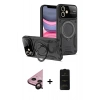 MARSİLYAN™- iPhone 11 Kılıf Kıvılcım Modern Serisi - Siyah 6D Antistatik Mat Seramik Hayalet Nano Ekran Koruyucu + Raze Metal Kamera Lens - SH