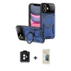 MARSİLYAN™- iPhone 11 Kılıf Kıvılcım Modern Serisi - Siyah 6D Mat Seramik Hayalet Nano Ekran Koruyucu + PVD Metal Kamera Lens - SH