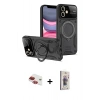 MARSİLYAN™- iPhone 11 Kılıf Kıvılcım Modern Serisi - Siyah Bilvis 3D Cam Ekran Koruyucu + Pers Alüminyum Kamera Lens - KI