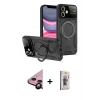 MARSİLYAN™- iPhone 11 Kılıf Kıvılcım Modern Serisi - Siyah Bilvis 3D Cam Ekran Koruyucu + Raze Metal Kamera Lens - SH