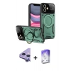 MARSİLYAN™- iPhone 11 Kılıf Kıvılcım Modern Serisi - Siyah Bilvis 5in1 3D Magic Cam Ekran Koruyucu + Raze Metal Kamera Lens - MR