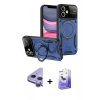 MARSİLYAN™- iPhone 11 Kılıf Kıvılcım Modern Serisi - Siyah Bilvis 5in1 5D Magic Hayalet Cam Ekran Koruyucu + Raze Metal Kamera Lens - MR