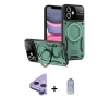 MARSİLYAN™- iPhone 11 Kılıf Kıvılcım Modern Serisi - Siyah Joko Magic 5D Cam + Raze Metal Kamera Lens - MR