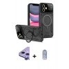MARSİLYAN™- iPhone 11 Kılıf Kıvılcım Modern Serisi - Siyah Joko Magic 5D Cam + Raze Metal Kamera Lens - MR