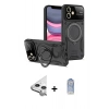 MARSİLYAN™- iPhone 11 Kılıf Kıvılcım Modern Serisi - Siyah Joko Magic 5D Cam + Raze Metal Kamera Lens - GS
