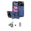 MARSİLYAN™- iPhone 11 Kılıf Kıvılcım Modern Serisi - Siyah Joko Magic 5D Cam + Raze Metal Kamera Lens - KI