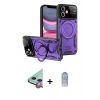 MARSİLYAN™- iPhone 11 Kılıf Kıvılcım Modern Serisi - Siyah Joko Magic 5D Cam + Raze Metal Kamera Lens - KI