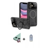 MARSİLYAN™- iPhone 11 Kılıf Kıvılcım Modern Serisi - Siyah Joko Magic 5D Cam + Raze Metal Kamera Lens - KI