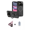 MARSİLYAN™- iPhone 11 Kılıf Kıvılcım Modern Serisi - Siyah Joko Magic 5D Cam + Raze Metal Kamera Lens - SH