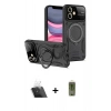 MARSİLYAN™- iPhone 11 Kılıf Kıvılcım Modern Serisi - Siyah Joko Magic 5D Hayalet Cam + Kamera Lens Koruma Cam - SF