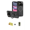 MARSİLYAN™- iPhone 11 Kılıf Kıvılcım Modern Serisi - Siyah Joko Magic 5D Hayalet Cam + Rainbow Kamera Lens Koruma Cam - KI