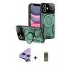 MARSİLYAN™- iPhone 11 Kılıf Kıvılcım Modern Serisi - Siyah Joko Magic 5D Hayalet Cam + Raze Metal Kamera Lens - MR