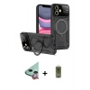 MARSİLYAN™- iPhone 11 Kılıf Kıvılcım Modern Serisi - Siyah Joko Magic 5D Hayalet Cam + Raze Metal Kamera Lens - KI
