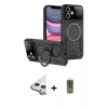 MARSİLYAN™- iPhone 11 Kılıf Kıvılcım Modern Serisi - Siyah Joko Magic 5D Hayalet Cam + Raze Metal Kamera Lens - GS