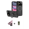 MARSİLYAN™- iPhone 11 Kılıf Kıvılcım Modern Serisi - Siyah Joko Magic 5D Hayalet Cam + Raze Metal Kamera Lens - SH