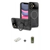 MARSİLYAN™- iPhone 11 Kılıf Kıvılcım Modern Serisi - Siyah Joko Magic 5D Hayalet Cam + Renkli Kamera Lens Koruma Cam - TU