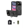 MARSİLYAN™- iPhone 11 Kılıf Kıvılcım Modern Serisi - Siyah Joko Magic 5D Hayalet Cam + PVD Metal Kamera Lens - YL