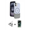 MARSİLYAN™- iPhone 11 Kılıf Kozmos Form Özel Seri - Şeffaf 360 Full Body Arka Koruyucu + Raze Metal Kamera Lens - GS
