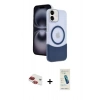 MARSİLYAN™- iPhone 11 Kılıf Kozmos Form Özel Seri - Şeffaf Pasifik Cam Ekran Koruyucu + Pers Alüminyum Kamera Lens - KI