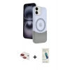 MARSİLYAN™- iPhone 11 Kılıf Kozmos Form Özel Seri - Şeffaf Pasifik Cam Ekran Koruyucu + Pers Alüminyum Kamera Lens - KI