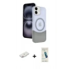MARSİLYAN™- iPhone 11 Kılıf Kozmos Form Özel Seri - Şeffaf Pasifik Cam Ekran Koruyucu + Renkli Kamera Lens Koruma Cam - PE