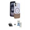 MARSİLYAN™- iPhone 11 Kılıf Kozmos Form Özel Seri - Şeffaf Royal Nano Ekran Koruyucu + Kamera Lens Koruma Cam - SF