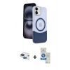 MARSİLYAN™- iPhone 11 Kılıf Kozmos Form Özel Seri - Şeffaf Royal Nano Ekran Koruyucu + Pers Alüminyum Kamera Lens - LT