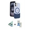 MARSİLYAN™- iPhone 11 Kılıf Kozmos Form Özel Seri - Şeffaf Royal Nano Ekran Koruyucu + Raze Metal Kamera Lens - MI