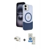 MARSİLYAN™- iPhone 11 Kılıf Kozmos Form Özel Seri - Şeffaf Royal Nano Ekran Koruyucu + Pers Alüminyum Kamera Lens - GD