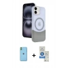MARSİLYAN™- iPhone 11 Kılıf Kozmos Form Özel Seri - Şeffaf Royal Nano Ekran Koruyucu + Neon Fosforlu Kamera Lens - YL