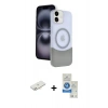 MARSİLYAN™- iPhone 11 Kılıf Kozmos Form Özel Seri - Şeffaf Royal Nano Ekran Koruyucu + Renkli Kamera Lens Koruma Cam - YL