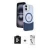 MARSİLYAN™- iPhone 11 Kılıf Kozmos Form Özel Seri - Şeffaf Uv Polymer Nano Ekran Koruyucu + PVD Metal Kamera Lens - MI