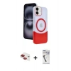 MARSİLYAN™- iPhone 11 Kılıf Kozmos Form Özel Seri - Şeffaf Uv Polymer Nano Ekran Koruyucu + Pers Alüminyum Kamera Lens - KI