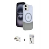 MARSİLYAN™- iPhone 11 Kılıf Kozmos Form Özel Seri - Şeffaf Uv Polymer Nano Ekran Koruyucu + Pers Alüminyum Kamera Lens - GD