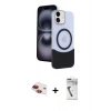 MARSİLYAN™- iPhone 11 Kılıf Kozmos Form Özel Seri - Şeffaf Uv Polymer Nano Ekran Koruyucu + Pers Alüminyum Kamera Lens - KI