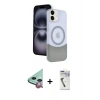 MARSİLYAN™- iPhone 11 Kılıf Kozmos Form Özel Seri - Şeffaf Uv Polymer Nano Ekran Koruyucu + Raze Metal Kamera Lens - KI