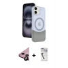MARSİLYAN™- iPhone 11 Kılıf Kozmos Form Özel Seri - Şeffaf Uv Polymer Nano Ekran Koruyucu + Raze Metal Kamera Lens - SH