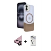 MARSİLYAN™- iPhone 11 Kılıf Kozmos Form Özel Seri - Şeffaf Uv Polymer Nano Ekran Koruyucu + Raze Metal Kamera Lens - SH