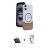 MARSİLYAN™- iPhone 11 Kılıf Kozmos Form Özel Seri - Şeffaf Uv Polymer Nano Ekran Koruyucu + Kamera Lens Koruma Cam - SF