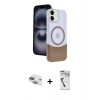 MARSİLYAN™- iPhone 11 Kılıf Kozmos Form Özel Seri - Şeffaf Uv Polymer Nano Ekran Koruyucu + Pers Alüminyum Kamera Lens - YL
