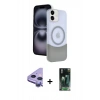 MARSİLYAN™- iPhone 11 Kılıf Kozmos Form Özel Seri - Siyah 360 Mat Full Body Arka Koruyucu + Raze Metal Kamera Lens - MR