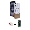 MARSİLYAN™- iPhone 11 Kılıf Kozmos Form Özel Seri - Siyah 360 Mat Full Body Arka Koruyucu + Pers Alüminyum Kamera Lens - KI