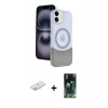 MARSİLYAN™- iPhone 11 Kılıf Kozmos Form Özel Seri - Siyah 360 Mat Full Body Arka Koruyucu + Renkli Kamera Lens Koruma Cam - YL