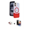 MARSİLYAN™- iPhone 11 Kılıf Kozmos Form Özel Seri - Siyah 3D Antistatik Mat Seramik Nano Ekran Koruyucu + Pers Alüminyum Kamera Lens - KI