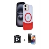 MARSİLYAN™- iPhone 11 Kılıf Kozmos Form Özel Seri - Siyah 3D Antistatik Mat Seramik Nano Ekran Koruyucu + PVD Metal Kamera Lens - MI