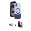 MARSİLYAN™- iPhone 11 Kılıf Kozmos Form Özel Seri - Siyah 3D Antistatik Mat Seramik Nano Ekran Koruyucu + Pers Alüminyum Kamera Lens - LT