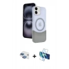 MARSİLYAN™- iPhone 11 Kılıf Kozmos Form Özel Seri - Siyah 3D Antistatik Seramik Nano Ekran Koruyucu + Pers Alüminyum Kamera Lens - GI
