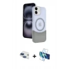 MARSİLYAN™- iPhone 11 Kılıf Kozmos Form Özel Seri - Siyah 3D Antistatik Seramik Nano Ekran Koruyucu + Pers Alüminyum Kamera Lens - LT
