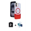 MARSİLYAN™- iPhone 11 Kılıf Kozmos Form Özel Seri - Siyah 3D Antistatik Seramik Nano Ekran Koruyucu + PVD Metal Kamera Lens - TU