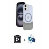 MARSİLYAN™- iPhone 11 Kılıf Kozmos Form Özel Seri - Siyah 3D Antistatik Seramik Nano Ekran Koruyucu + PVD Metal Kamera Lens - MI